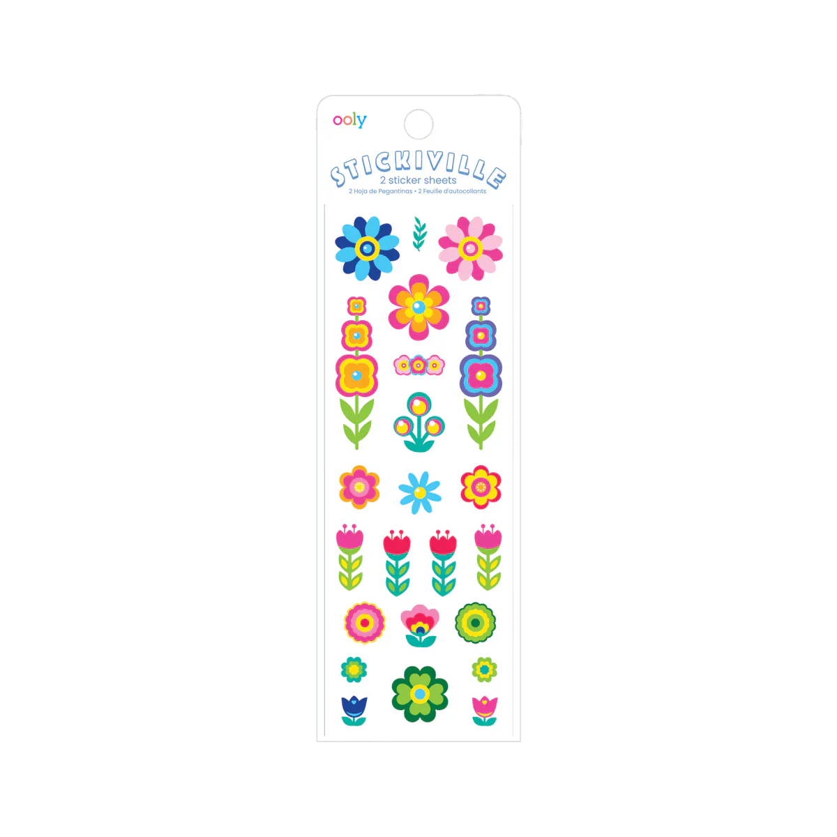Ooly Stickiville Stickers: Fun Flowers Skinny 2 Sheets