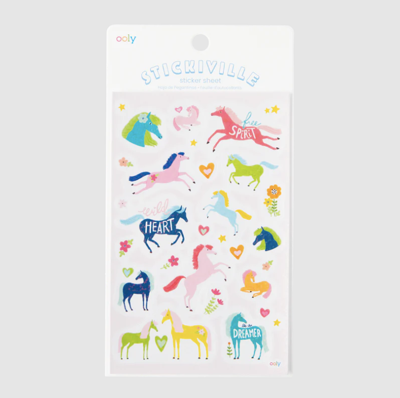 Ooly Stickiville Stickers: Wild Horses Standard 1 Sheet