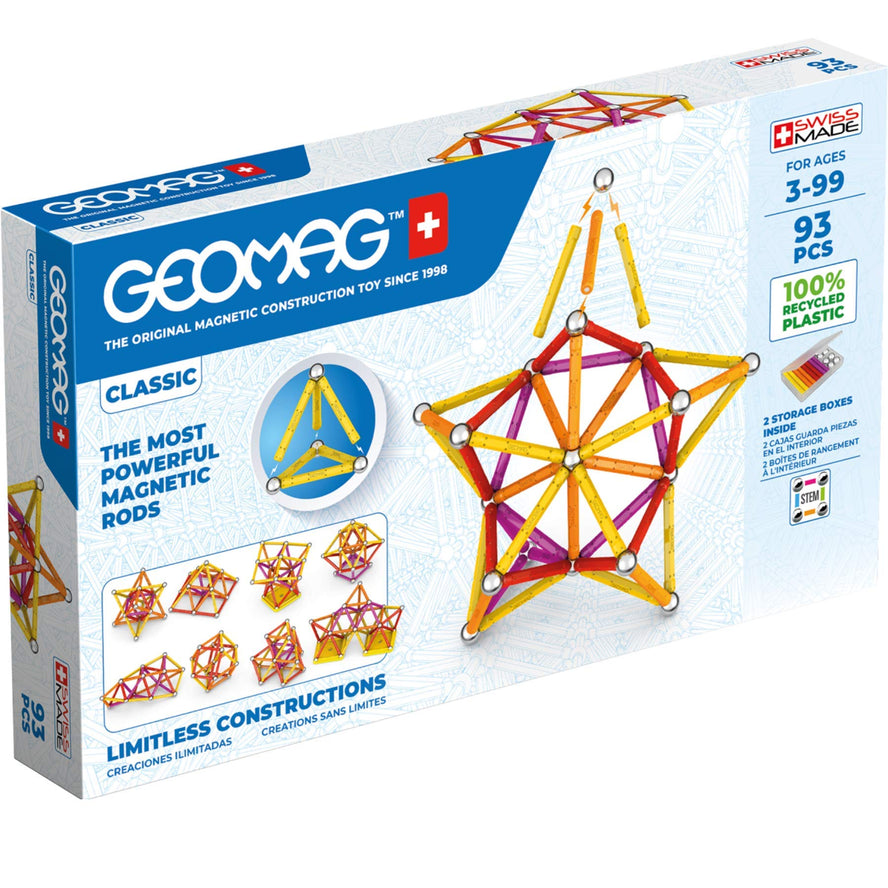 قطع Geomag الكلاسيكية المعاد تدويرها - 93 قطعة