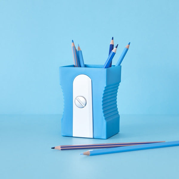 Balvi Pen Holder Sharpener Blue Plastic