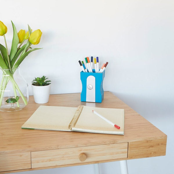 Balvi Pen Holder Sharpener Blue Plastic