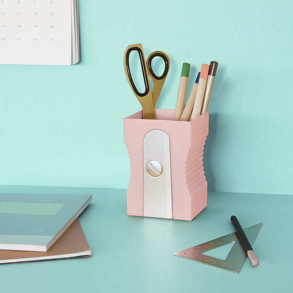 Balvi Pen Holder Sharpener Light Pink Plastic