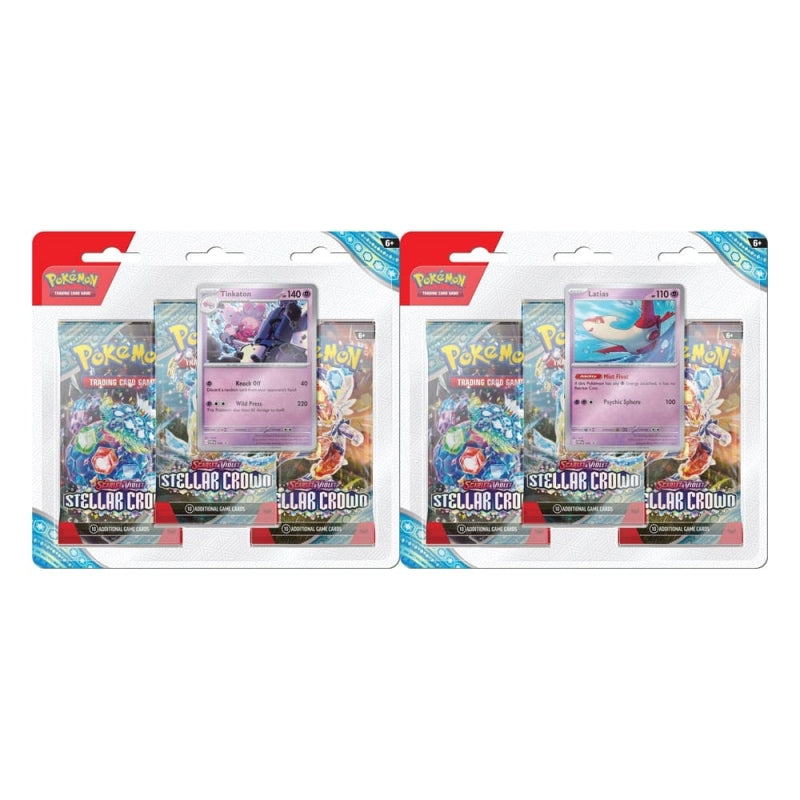Pokemon TCG - SV07 Stellar Crown 3 Pack Blister