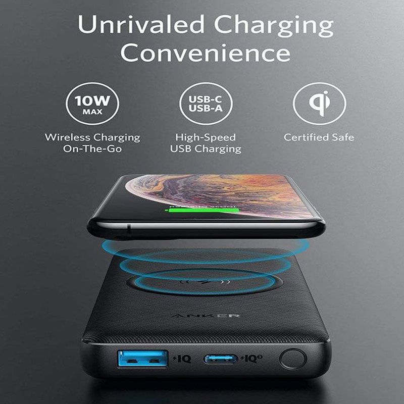 Anker power bank wireless powercore III Sense 10000MAH Black