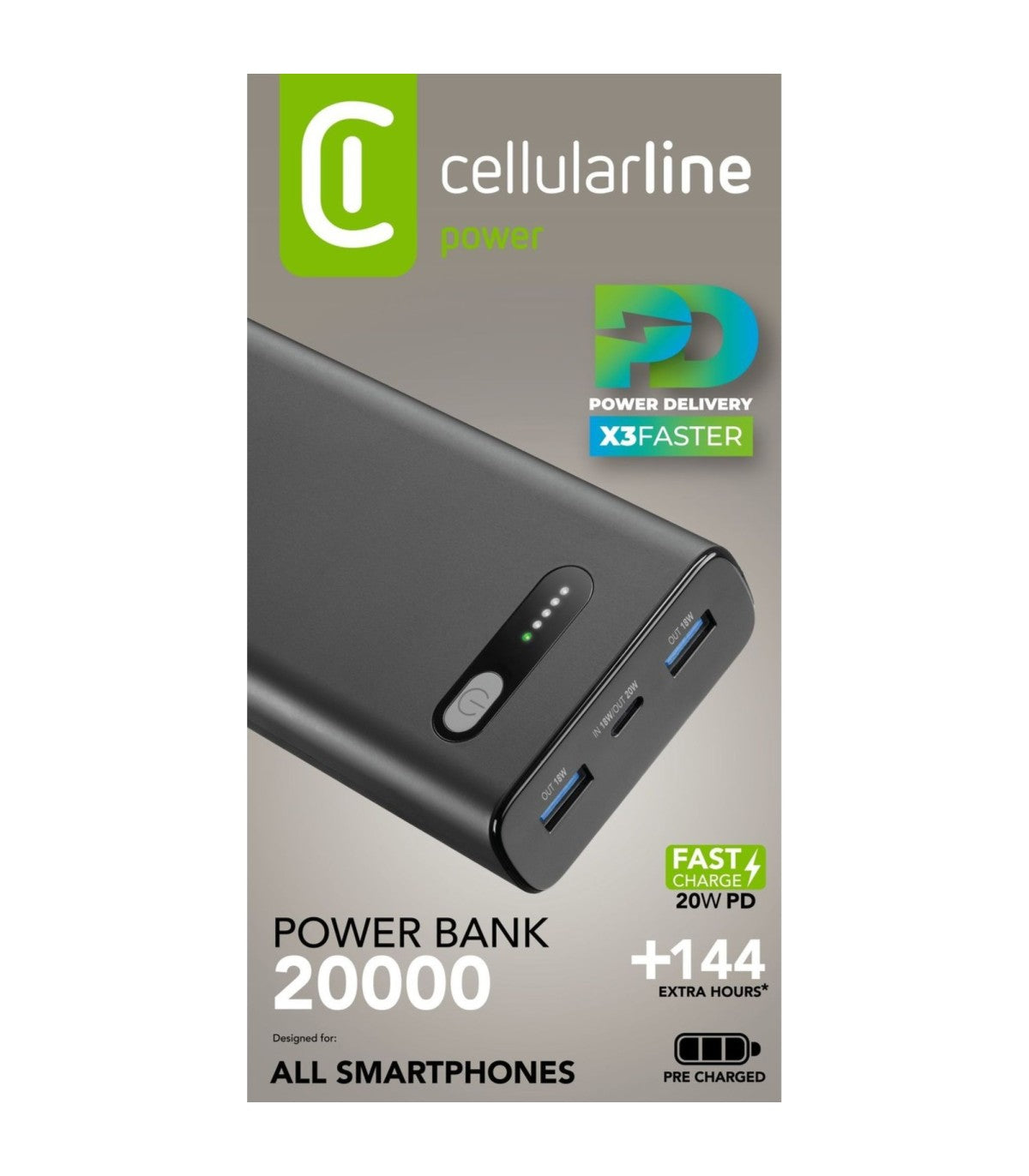 Battery Charger Emer. 10000 Black Pd