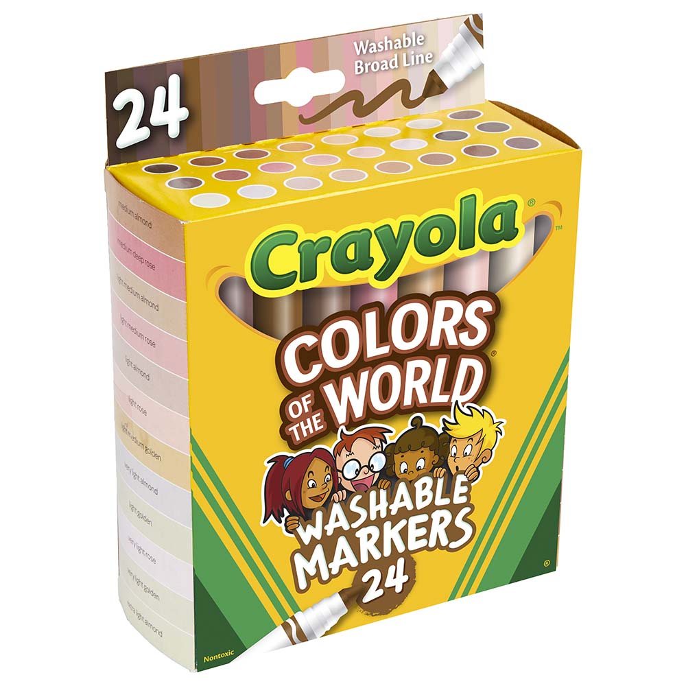 Crayola - Colors Of The World Washable Markers - Skin Tone - 24pcs