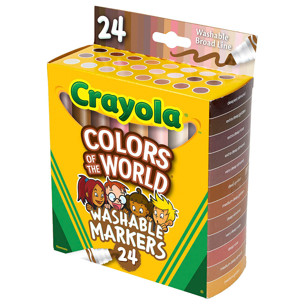 Crayola - Colors Of The World Washable Markers - Skin Tone - 24pcs