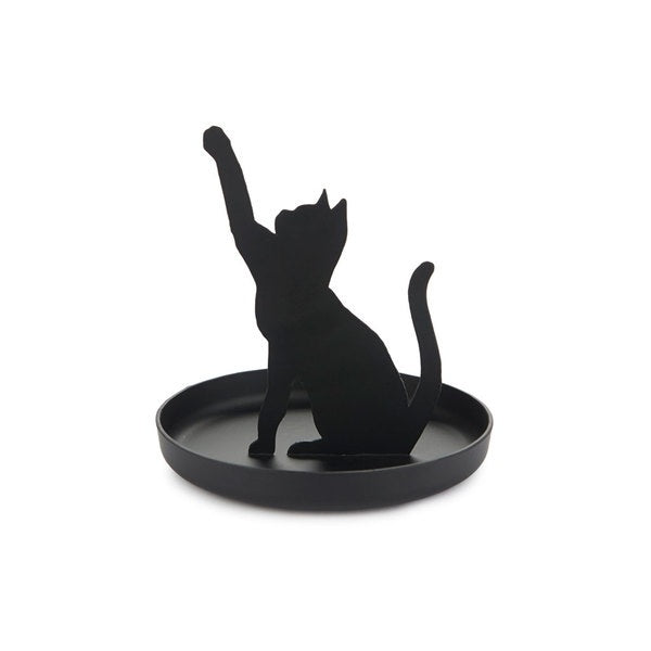 Balvi Ring Holder Feline Black Metal