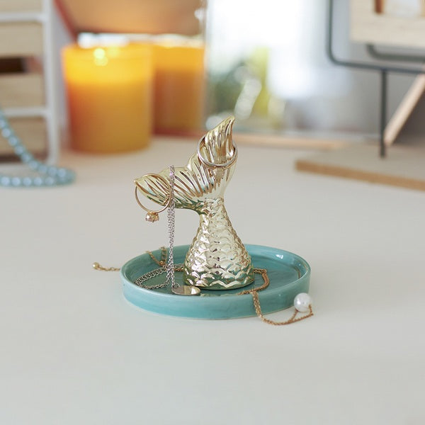 Balvi Ring Holder Nayade Golden Porcelain