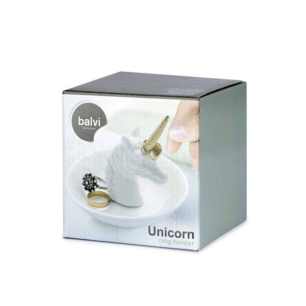 Balvi Ring Holder Unicorn White Ceramic