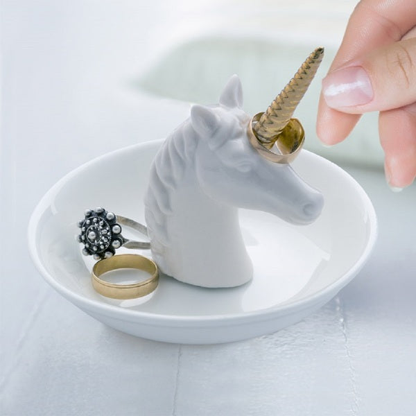 Balvi Ring Holder Unicorn White Ceramic
