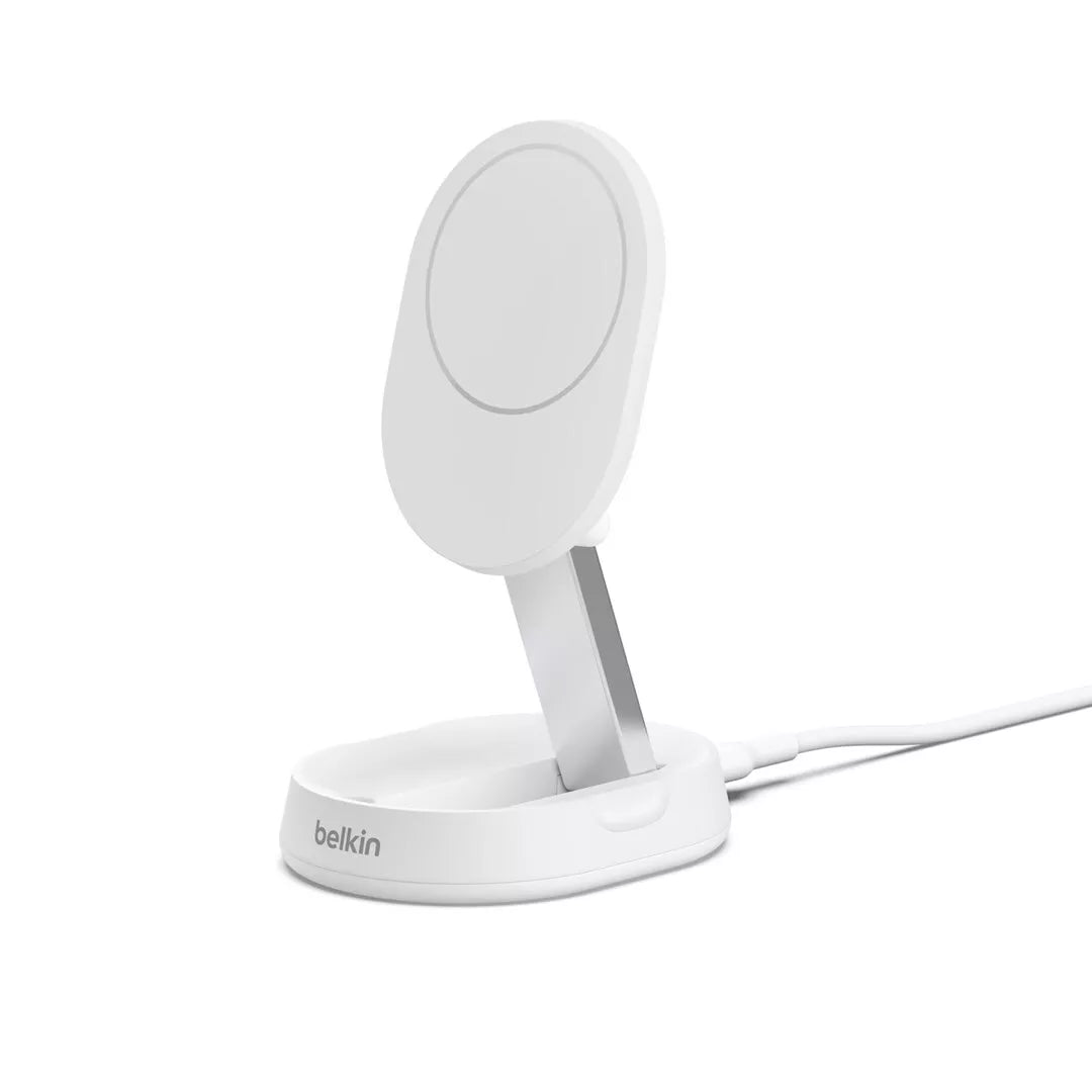 BELKIN W.CHRGR QI2 CHRG PRO 15W FOLDING PAD/STAND WHT