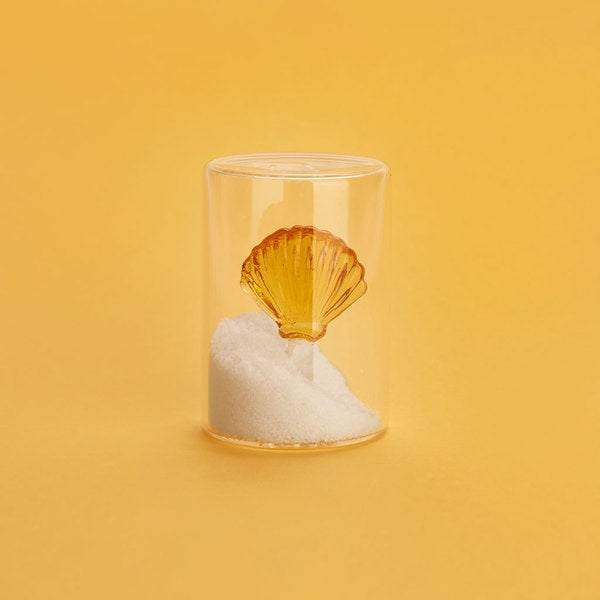Balvi Salt Shaker Atlantis Shell Yellow Glass