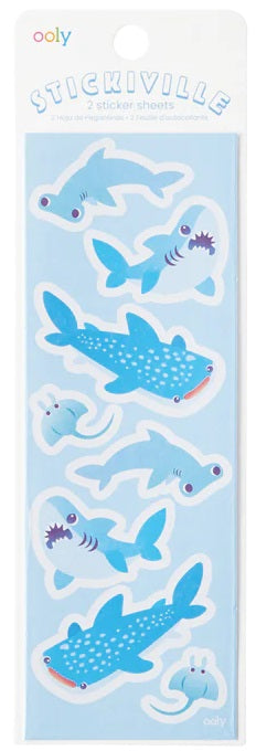 Ooly Stickiville Stickers: Sharks & Rays Skinny 2 Sheets