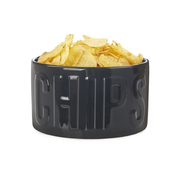 Balvi Snack Tray Chips Black Ceramic