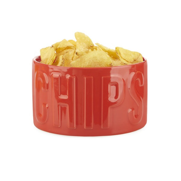 Balvi Snack Tray Chips Red Ceramic