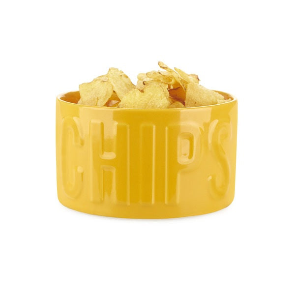 Balvi Snack Tray Chips Yellow Ceramic
