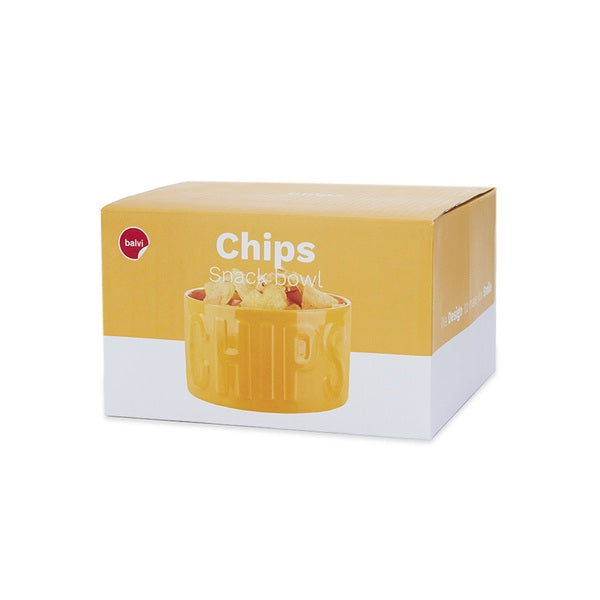 Balvi Snack Tray Chips Yellow Ceramic