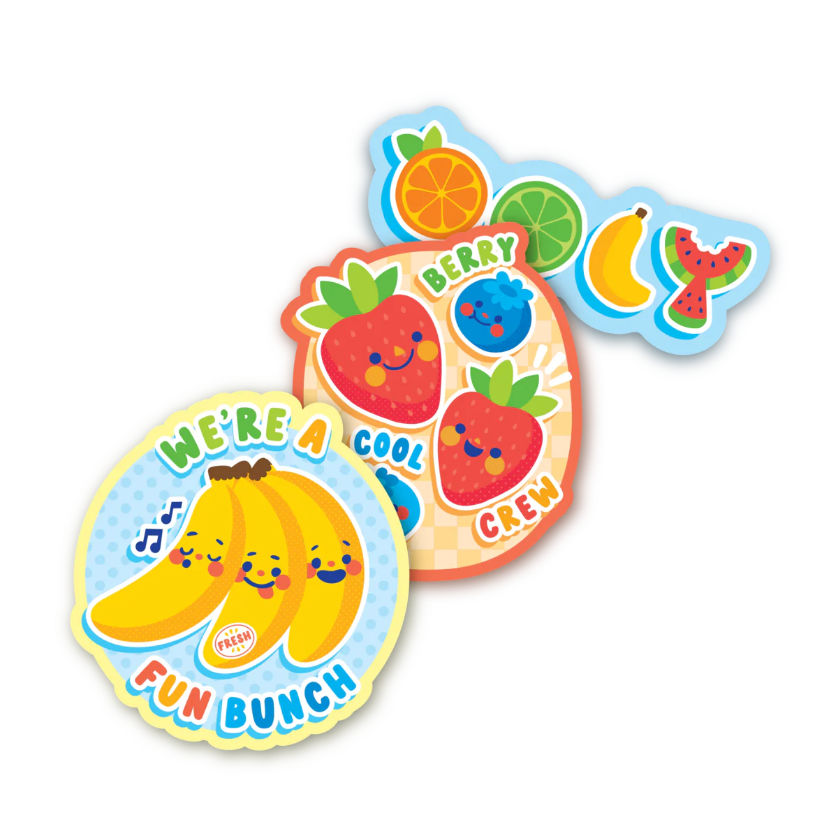 Ooly Stickiville Stickers: Fruit Friends Vinyl Set Of 4