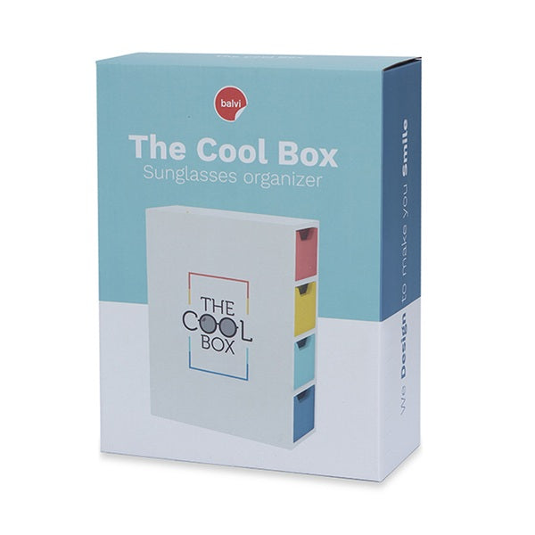 Balvi Sunglasses Organizer The Cool Box White Wood