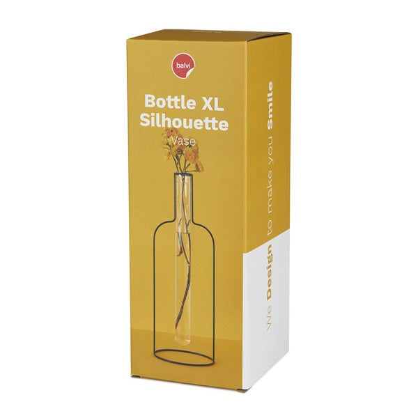 Balvi Vase Bottle Silhouette Xl Black