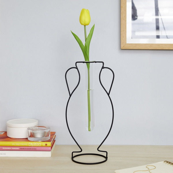 Balvi Vase Hellas Silhouette Black Metal/Glass