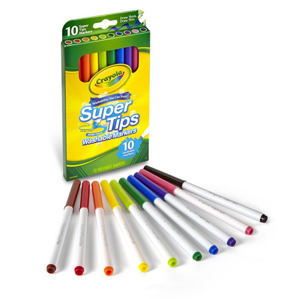 Crayola 10-Piece Super Tips Washable Marker Set