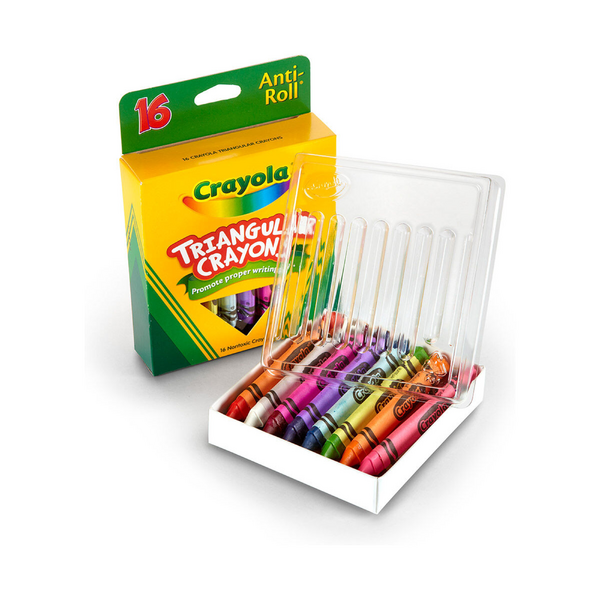 Crayola 16-Piece Anti-Roll Triangular Crayon Set