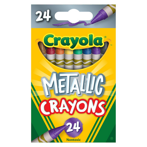 Crayola 24-Piece Nontoxic Metallic Crayon Set