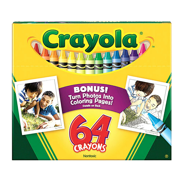 Crayola 64-Piece Non-Peggable Bright Crayons Set Multicolor