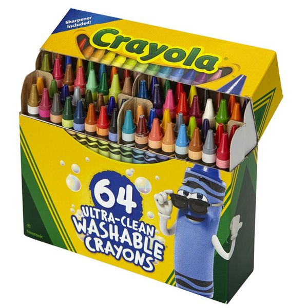 Crayola 64-Piece Regular Size Ultra-Clean Washable Crayon Set