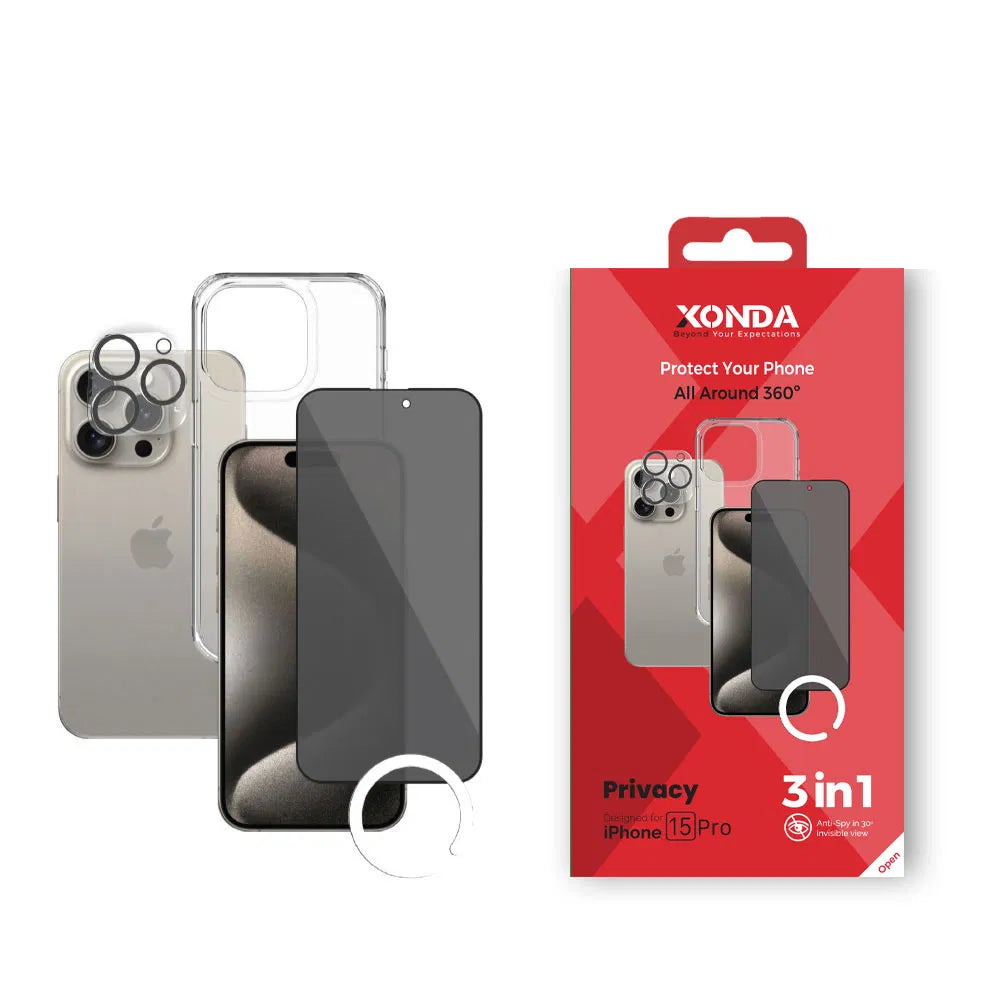 XONDA 3IN1 IPHONE 15 Pro Privacy